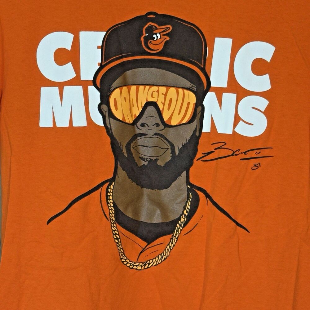 Cedric Mullins Baltimore Orioles Orange Out T-Shirt Jerzees SGA Giveaway 2025